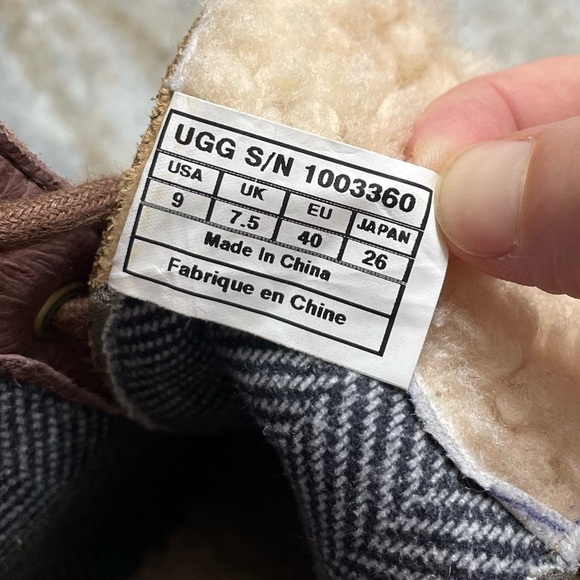 UGG Zea Brown Leather Wedge Boots Women's 9 - Picture 4 of 15